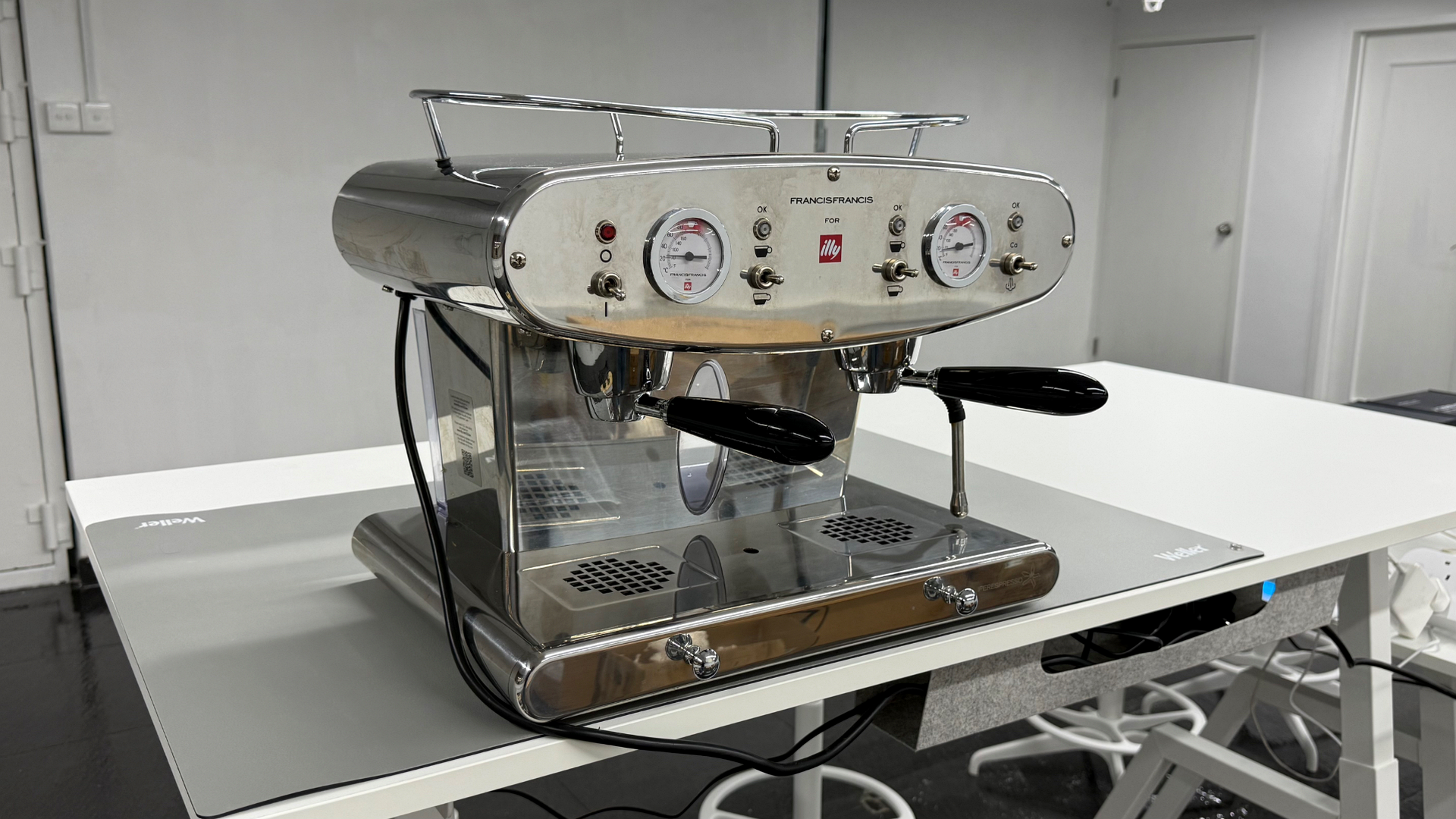 Espresso machine used as a supervised practice station at the SMERT Academy lab