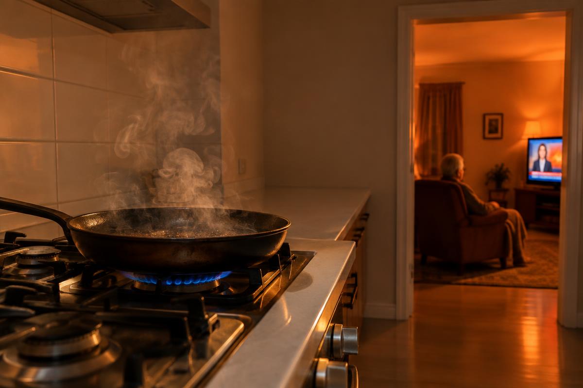 Elderly Guard: Stove left on