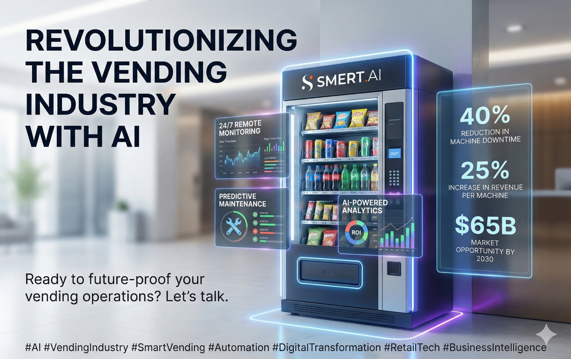 Vending machine fleet management dashboard